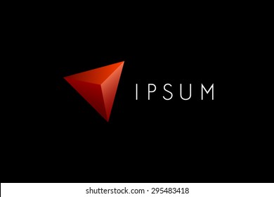 Abstract geometric icon, triangular logo design template. corporate, identity, company, brand, branding, logotype. Clean, modern and elegant style