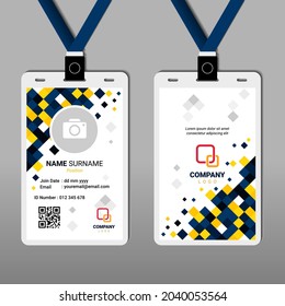 Abstraktes geometrisches ID-Kartendesign für Unternehmen oder Unternehmen