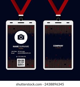 Abstract Geometric ID Card Design for Business or Company