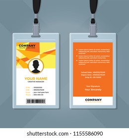 Abstract Geometric ID Card Template