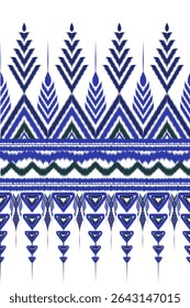 Abstract geometric Ikat pattern seamless. Ethnic Aztec fabric tribal Indian African traditional Textile pattern. Vintage abstract folklore ornament Embroidery background. Vector illustration. 