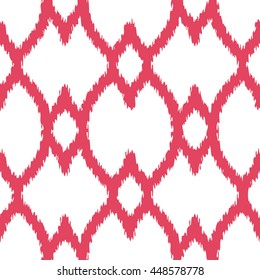 Abstract geometric ikat pattern seamless background tile