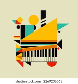 Abstract geometric illustration based on music