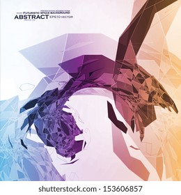 Abstract geometric illustration, colorful vector background eps10