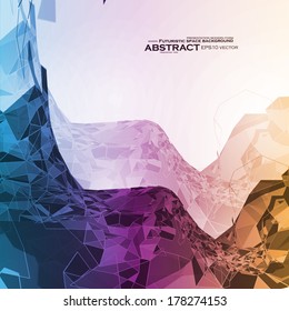 Abstract geometric illustration, colorful vector background eps10