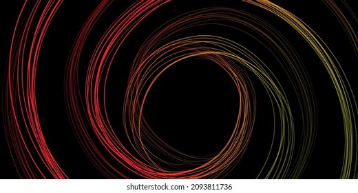 Abstract geometric illustration of doodle waves felt-tip pen with gradient on dark background. Abstract gradient background. Cover, wallpaper, flyer design.