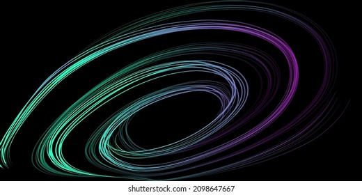 Abstract geometric illustration of doodle waves felt-tip pen with gradient on dark background. Abstract gradient background. Cover, wallpaper, flyer design.