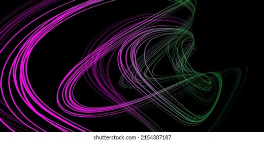 Ilustración geométrica abstracta de la pluma de punta de fieltro con gradiente sobre fondo oscuro. Fondo de degradado abstracto. Cubierta, papel pintado, diseño de volante.