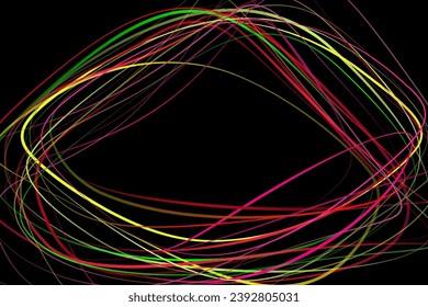 Ilustración geométrica abstracta de la pluma de punta de fieltro con gradiente sobre fondo oscuro. Fondo de degradado abstracto. Cubierta, papel pintado, diseño de volante.