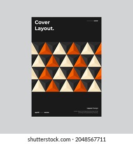 Abstract geometric illustration layout bundle. Company identity brochure template collection design. Modern corporate report cover. Texture pattern background front page mock up set. Autumn. Halloween