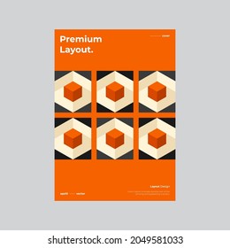 Resumen del paquete de diseño de ilustración geométrica. Diseño de la colección de plantillas de folletos de identidad de la empresa. Portada moderna del informe corporativo. Diseño de textura en segundo plano página principal maqueta conjunto. Otoño. Halloween