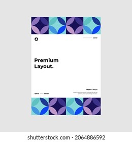 Abstract geometric illustration layout. Company identity brochure template collection design. Modern corporate report cover catalog. Texture pattern background front page mock up set. Vector. Eps 10