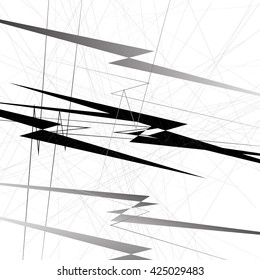 Abstract geometric illustration. Monochrome geometric shapes. Grayscale.