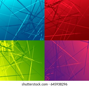 Abstract geometric illustration with random, chaotic elements
