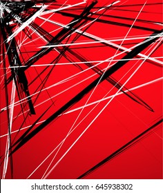 Abstract geometric illustration with random, chaotic elements