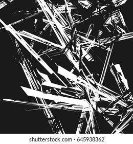 Abstract geometric illustration with random, chaotic elements