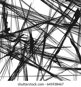 Abstract geometric illustration with random, chaotic elements