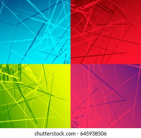 Abstract geometric illustration with random, chaotic elements
