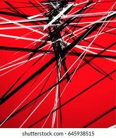 Abstract geometric illustration with random, chaotic elements