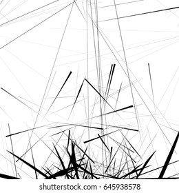 Abstract geometric illustration with random, chaotic elements