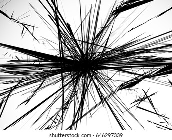 Abstract geometric illustration with random, chaotic elements