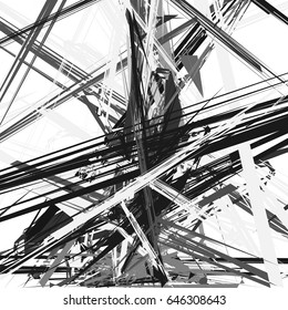 Abstract geometric illustration with random, chaotic elements
