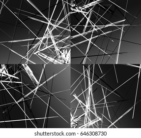 Abstract geometric illustration with random, chaotic elements