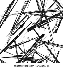 Abstract geometric illustration with random, chaotic elements