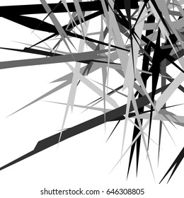 Abstract geometric illustration with random, chaotic elements