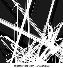 Abstract geometric illustration with random, chaotic elements