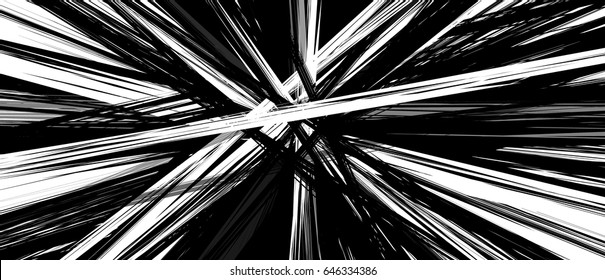 Abstract geometric illustration with random, chaotic elements