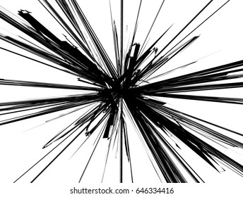 Abstract geometric illustration with random, chaotic elements