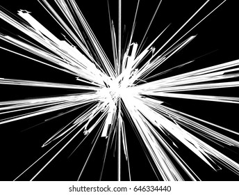 Abstract geometric illustration with random, chaotic elements