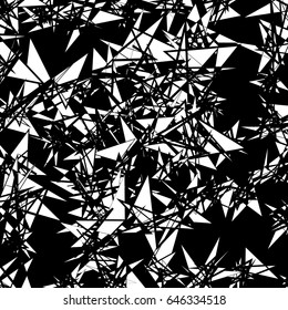 Abstract geometric illustration with random, chaotic elements