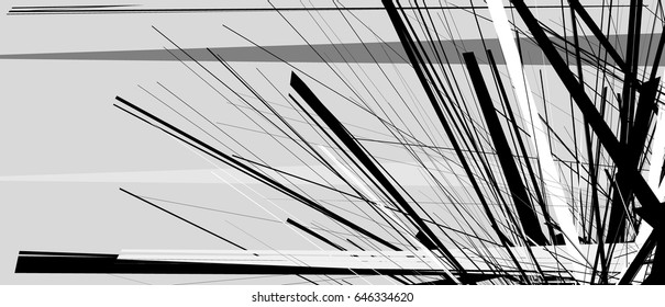 Abstract geometric illustration with random, chaotic elements