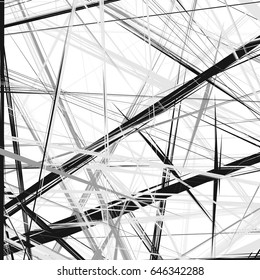 Abstract geometric illustration with random, chaotic elements