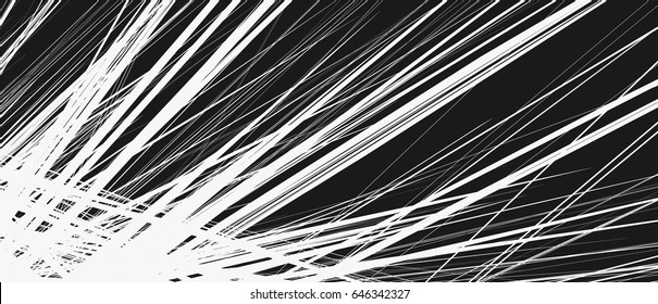 Abstract geometric illustration with random, chaotic elements