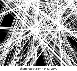 Abstract geometric illustration with random, chaotic elements