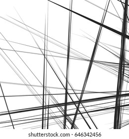 Abstract geometric illustration with random, chaotic elements