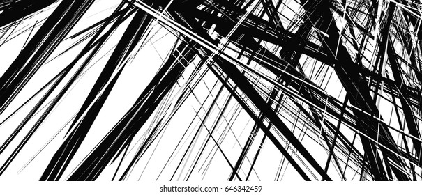 Abstract geometric illustration with random, chaotic elements