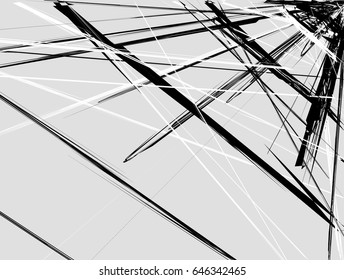 Abstract geometric illustration with random, chaotic elements