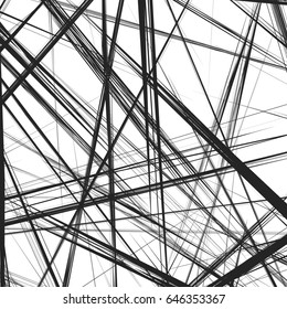 Abstract geometric illustration with random, chaotic elements