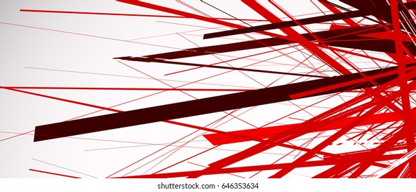 Abstract geometric illustration with random, chaotic elements