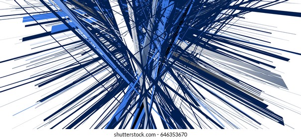 Abstract geometric illustration with random, chaotic elements