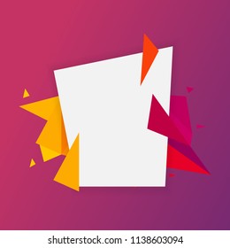 Abstract geometric illustration with space for text.Polygonal Shape vector background.Vector illustration.
