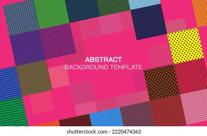 Abstract geometric illustration vidvid colors background punchy vector design have blank space. Funny colorful invitation template.