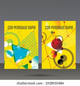 Imagen geométrica abstracta. Está rodeado de hermosas piezas de diseño. plantilla de formato A4