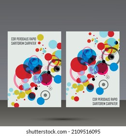 Abstract geometric image. Set in beautiful design pieces. A4 format template. Vector composition for design