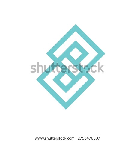 Abstract Geometric Infinity Line Logo – Minimal Square Monogram Symbol Modern Vector Design