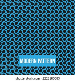 Abstract geometric infinity pattern with circle pattern seamless vector background. Blue and Black texture can be used in cover design, book design, poster, cd cover, flyer, website backgrounds or ads